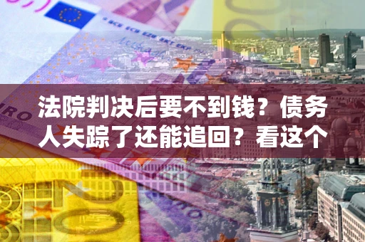 武汉法院判决后要不到钱？债务人失踪了还能追回？看这个方法！