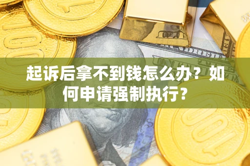 武汉起诉后拿不到钱怎么办？如何申请强制执行？