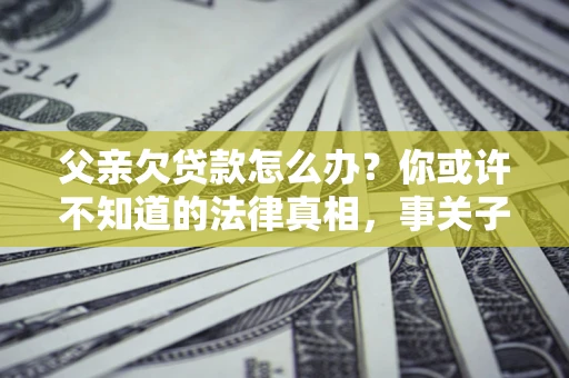 武汉父亲欠贷款怎么办？你或许不知道的法律真相，事关子女未来