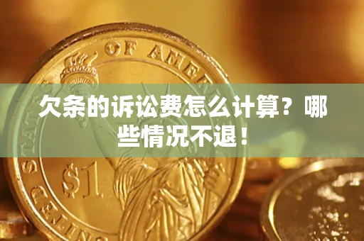 武汉欠条的诉讼费怎么计算？哪些情况不退！