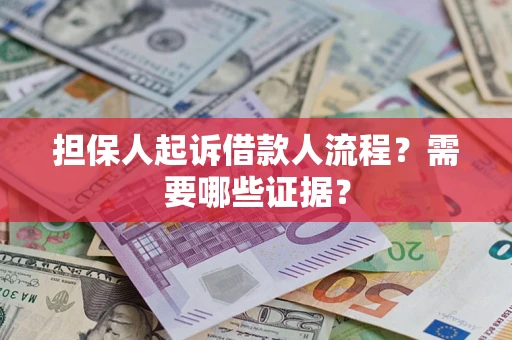 武汉担保人起诉借款人流程？需要哪些证据？