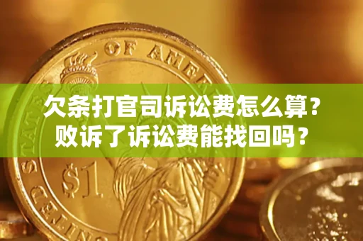 武汉欠条打官司诉讼费怎么算？败诉了诉讼费能找回吗？