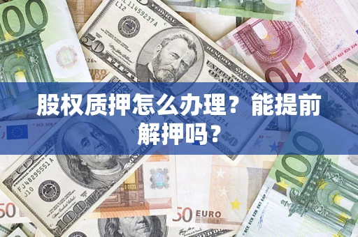 武汉股权质押怎么办理？能提前解押吗？